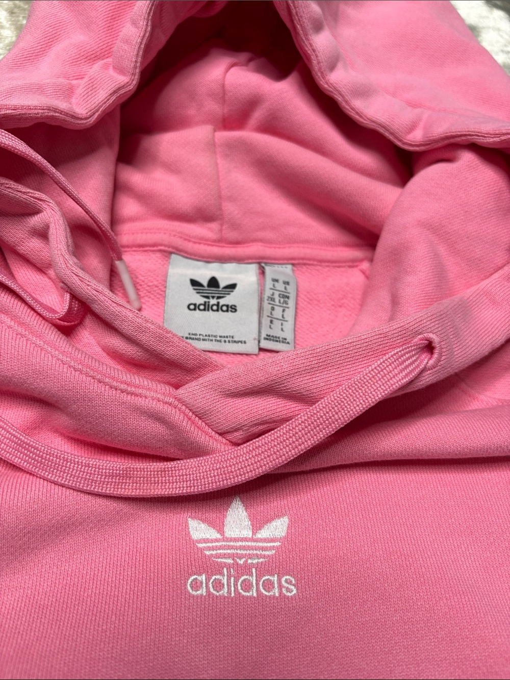 adidas Kids Pink Trefoil Hoodie - Bright Pink